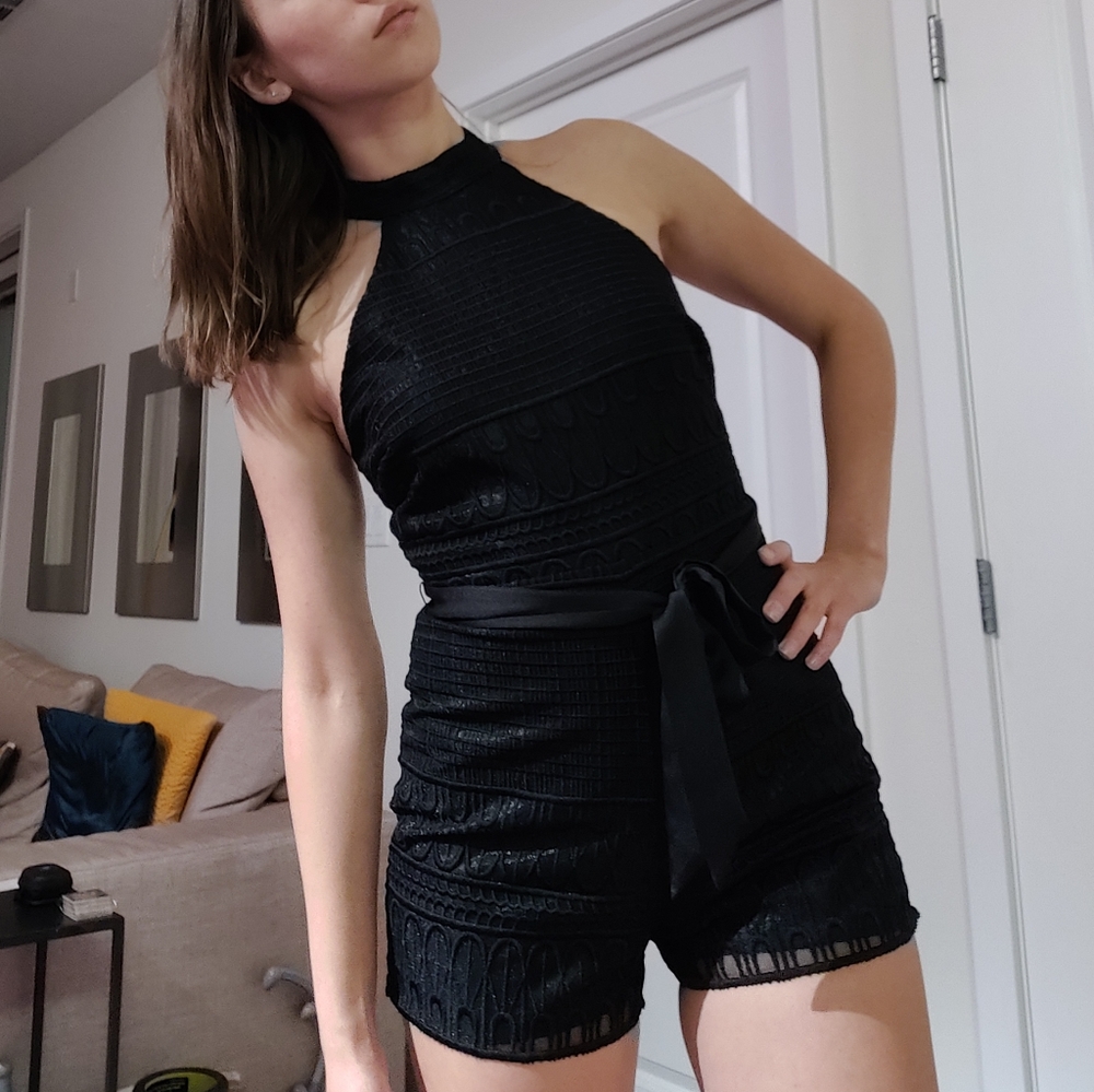 Marciano Black Lace Romper